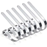 MaxPower 6 STKS Kerstsokhouders voor Set Zilver