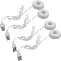 MaxPower 4X Witte Donut Luchtbevochtiger USB Office Desktop Mini Luchtbevochtiger Draagbare Luchtreiniger Wit
