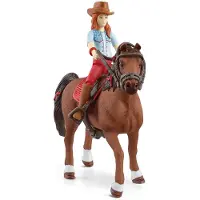 Schleich Horse Club Paardenspeelgoed voor meisjes en jongens Hannah en Cayenne met ruiter en paardenspeelgoed vanaf 5 jaar