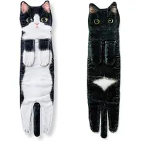 Semoic Grappige kattenhanddoeken voor badkamer- en keukendecoratie T
