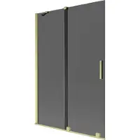 Mexen Velar badwand 2-delige schuifdeur 120 x 150 , grafiet, goud geborsteld - 896-120-000-41-55