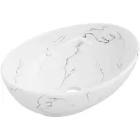 Mexen Elza opzetwastafel 40 x 33 cm, witte steen - 21014081