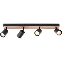 Brilliant Jello Wood G93071/76 LED-plafondspot LED GU10 Energielabel: G (A - G) 4.5 W Hout, Zwart
