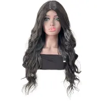 Exogio Ombre Synthetisch Haar Pruiken met voor Zwarte Vrouwen Hittebestendige Vezel TRESS Golvend Kapsel Pruik Zijdeel