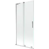 Mexen Velar L badwand 2-delig schuifbaar 90 x 150 , transparant, chroom - 896-090-003-01-01