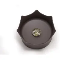 VitaJuwel Crownjuwel door Bowl | Kristalwater voor katten en honden | Lava zwart