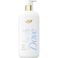 Dove Geurloze Bodywash Ultra Sensitief Zachte reiniging 10 essentiële ingrediënten 18.5 oz