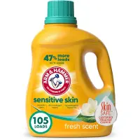 Arm & Hammer Sensitive Skin Plus Verse Geur, 105 Wasbeurten Vloeibaar Wasmiddel, 105 Fl oz