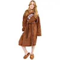 UKONIC Star Wars Chewbacca badjas en pantoffelset voor volwassenen | Klein/middelgroot