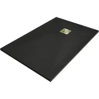 Mexen Stone+ rechthoekige composiet douchebak 100 x 90 , zwart, gouden afdekking - 44709010-G