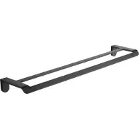Mexen Lea dubbele handdoekhouder, zwart - 7026025-70