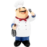 Typecat Retro Chef Model Ornamenten Hars Ambachten Mini Beeldjes Huis Keuken Restaurant Bar Koffie Decor-A