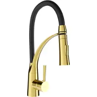 Mexen Aster keukenmengkraan, goud/zwart - 73450-57
