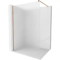 Mexen Kioto douchewand Walk-in 130 x 200 , rijp 8 mm, geborsteld koper - 800-130-101-65-30