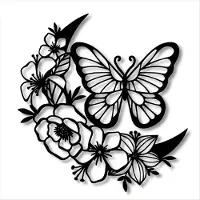 Typecat Vlinderbloem wanddecoratie - Perfect voor thuisdecoratie en verjaardagsfeestjes