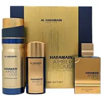 Al Haramain Amber Oud Bleu Edition 3 Pc Gift Set for Unisex - Luxury Cologne & Perfume for Men & Women - 2.5oz EDP Spray 1oz EDP Spray 6.6oz Body Sp