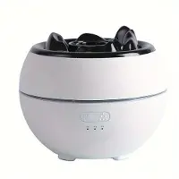 MaxPower RJJ 360ml Vulkanische koele mistbevochtiger met vlampatroon, wit
