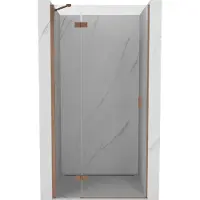 Mexen Mist-H draaideur douche links 80 , transparant, geborsteld koper - 8A5-080-000-65-00-L