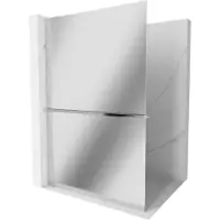 Mexen Kioto+ L douchewand met plank Walk-in 90 x 200 , spiegel, chroom - 800-090-123-01-50