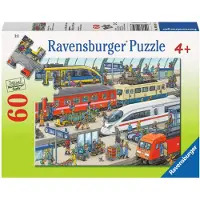 Ravensburger treinstation legpuzzel - Unieke 60-delige puzzel voor kinderen Antireflectieoppervlak | FSC-gecertificeerde materialen | Ideaal voor het