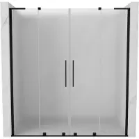 Mexen Velar L Duo schuifdouchedeuren 200 , matglas, zwart - 871-200-003-32-70