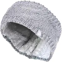 Heat Holder Dames fleece gevoerde thermo oorwarmer hoofdband - Lichtgrijs