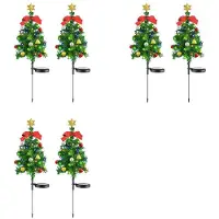 Torribaly 6 STKS Kerstboomverlichting op Zonne- Buiten Waterdichte Zonneverlichting Kerstboom Staakverlichting Kerstversiering