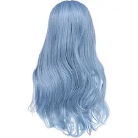 Tlily Synthetische pruiken Wave Mixed Blue lange pruik voor vrouwen met pony