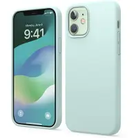 Elago Compatibel met iPhone 12 en iPhone 12 Pro hoesje Vloeibare siliconen Full Body beschermhoes Schokbestendig Slank Antikras Zachte microvezelvoer