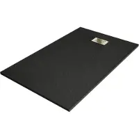 Mexen Hugo rechthoekige douchebak SMC 140 x 70 , zwart, goud afdekplaat - 42707014-G