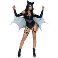 Leg avenue 2 PC Midnight Bat inclusief zi - GROOT / ZWART