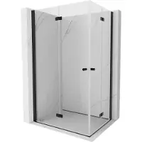 Mexen Mist-F Duo vouwwand douchecabine links 120 x 115 , transparant, zwart - 8A6-120L-115P-70-00