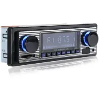TAUOH Autoradio Bluetooth Vintage Draadloze MP3 Multimediaspeler AUX USB FM 12V Klassieke Stereo Audio Elektrisch