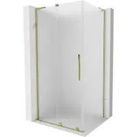 Mexen Velar L schuifdouchecabine 120 x 80 , matglas, goud - 871-120-080-33-50