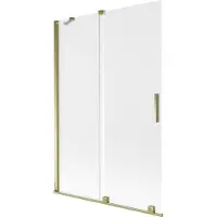 Mexen Velar badwand 2-delige schuifbare 120 x 150 cm, mat, goudkleurig - 896-120-000-31-50