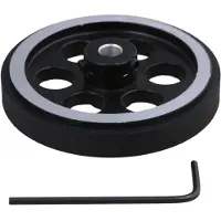 Jojomino 200x6mm industriële aluminium rubberen meetrotatie-encodermeterwiel