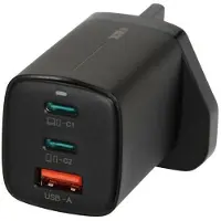 IBox C-65, zwart. Universele oplader met GaN-technologie, 65W, met UK-stekker