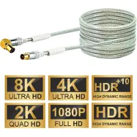 Schwaiger 15m 90° gehoekt IEC antennekabel 110db TV coaxkabel coax-kabel