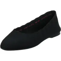 SKECHERS womens cleo Bewitched - Engineered Knit Skimmer Ballet Flat Zwart 85 US