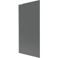 Mexen Next L badwand scherm 1-delig 90 x 150 , grafiet, geborsteld nikkel - 895-090-000-03-40-97