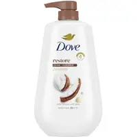 Dove Body Wash met Pomp Herstel Kokosnoot & Cacaoboter voor 24u Hydraterende Huidreiniger 30.6 Oz