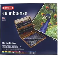 Derwent - Inktense Pencil Wooden Box with 48 Pencils