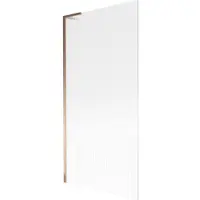 Mexen Next L badwand eenzijdig 90 x 150 , strepen, roze goud - 895-090-000-03-09-60