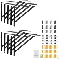 DUOKU Boeksteun - - SJ6 - 12 x 8 in - Dikte 3 mm - 10 stuks - Mat Zwart