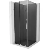 Mexen Velar L schuifdouchecabine 90 x 90 , grafiet, chroom - 871-090-090-43-01