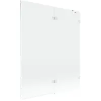 Mexen Lunar douchewand 2-delig rechts 140 x 150 , transparant, wit - 897-140-100-20-00-P