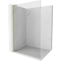 Mexen Kioto L douchewand Walk-in 110 x 200 , transparant, goud geborsteld - 800-110-103-55-00
