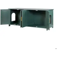 DUOKU Meubel voor Kattenbak - - SR253121 - 4 Deuren - Retro Groen - Elegant Ontwerp