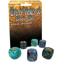 Steve Jackson Games Eye of Horus d6 dobbelstenenset | 6 stuks | 19 mm zeskantig | Parelmoeren dobbelstenen | T