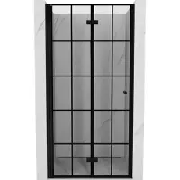 Mexen Mist-F vouwwanden douchedeur links 85 , zwart raster, zwart - 8A6-085-000-70-77-L